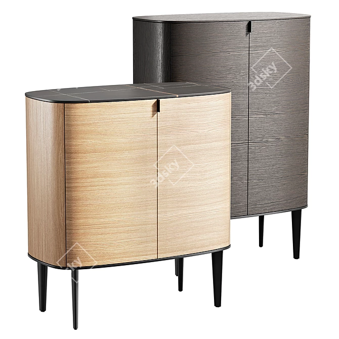 Elegant Symphony Sideboards 3D model image 1