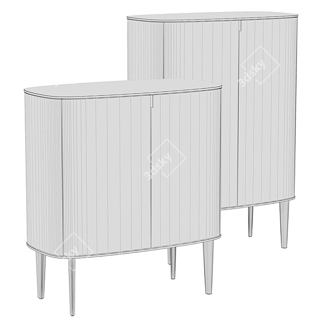 Elegant Symphony Sideboards 3D model image 4