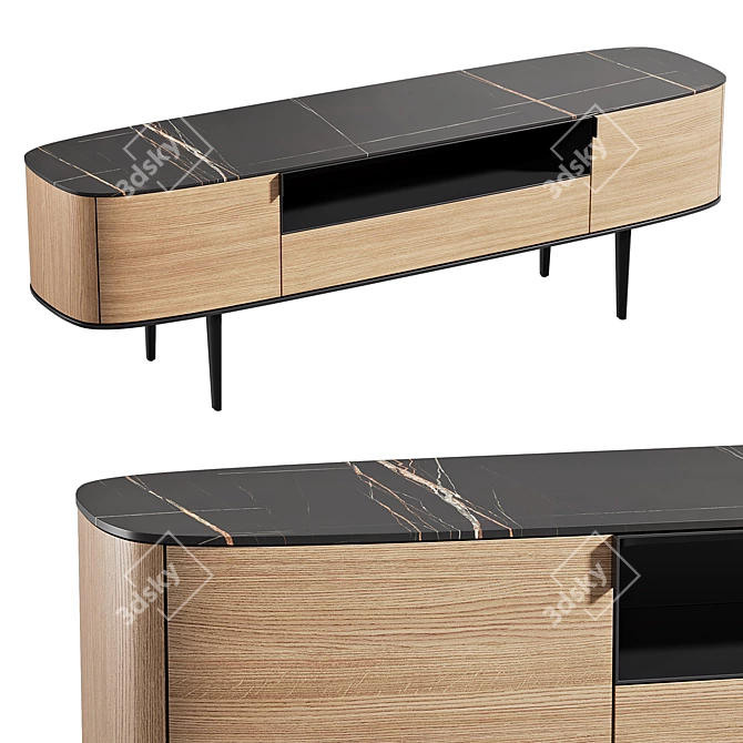 Elegant Poliform Symphony Sideboards 3D model image 2