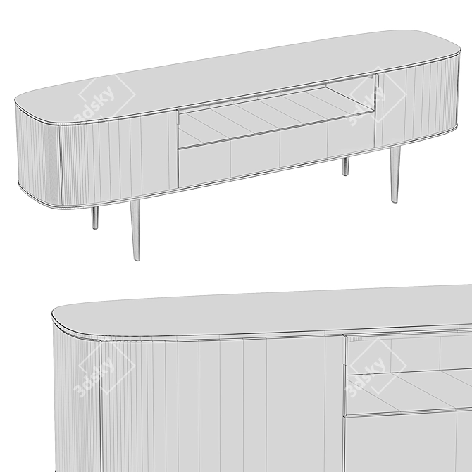 Elegant Poliform Symphony Sideboards 3D model image 3