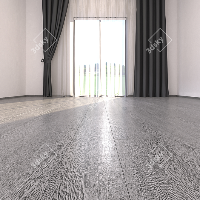 Ash Grey Parquet Floor: HD Textures, Corona + Vray Renderer 3D model image 2