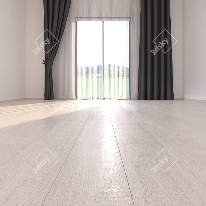 Bianco Parquet: HD Textured Flooring 3D model image 2