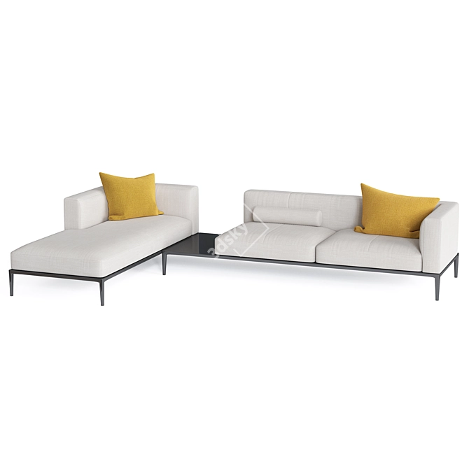 Elegant Jaan Sofa: Walter Knoll 3D model image 3