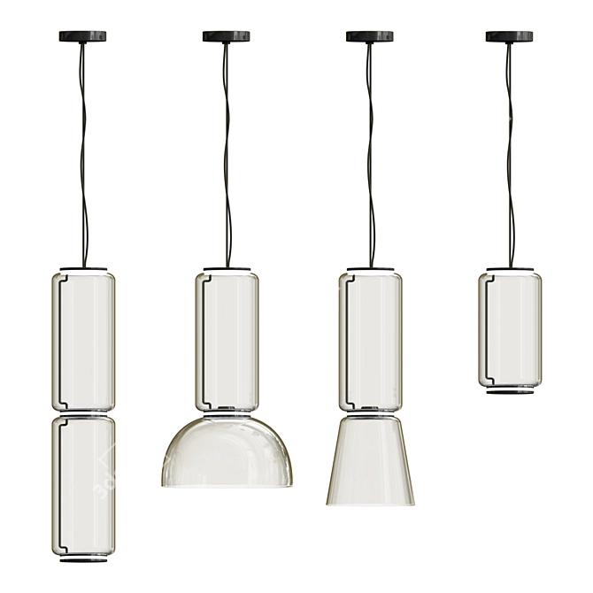 Noctambule Flos Pendant: Illuminating Elegance 3D model image 1