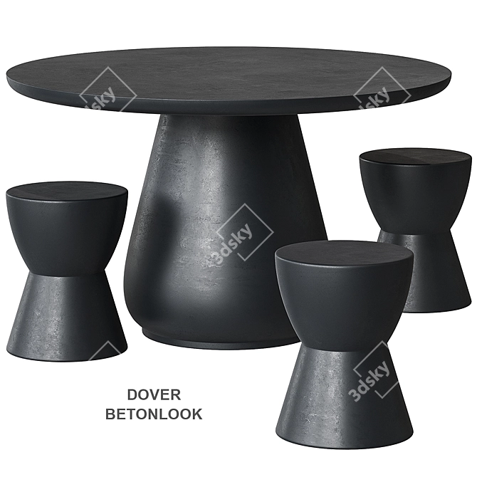 Dover Dining Set: Stylish and Functional 3D model image 1