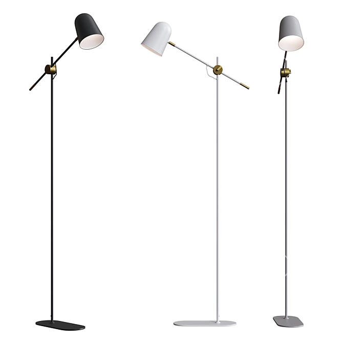 Bolia Bureau Floor Lamp - Sleek and Stylish Lighting 3D model image 1