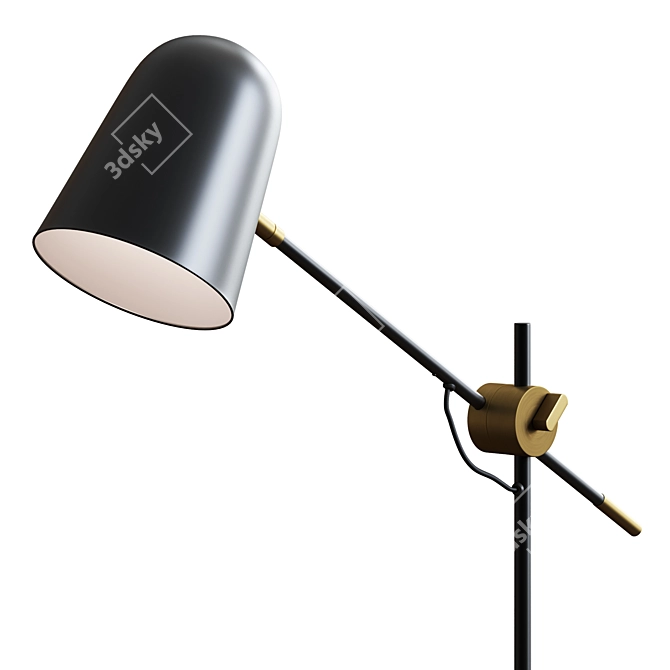 Bolia Bureau Floor Lamp - Sleek and Stylish Lighting 3D model image 3