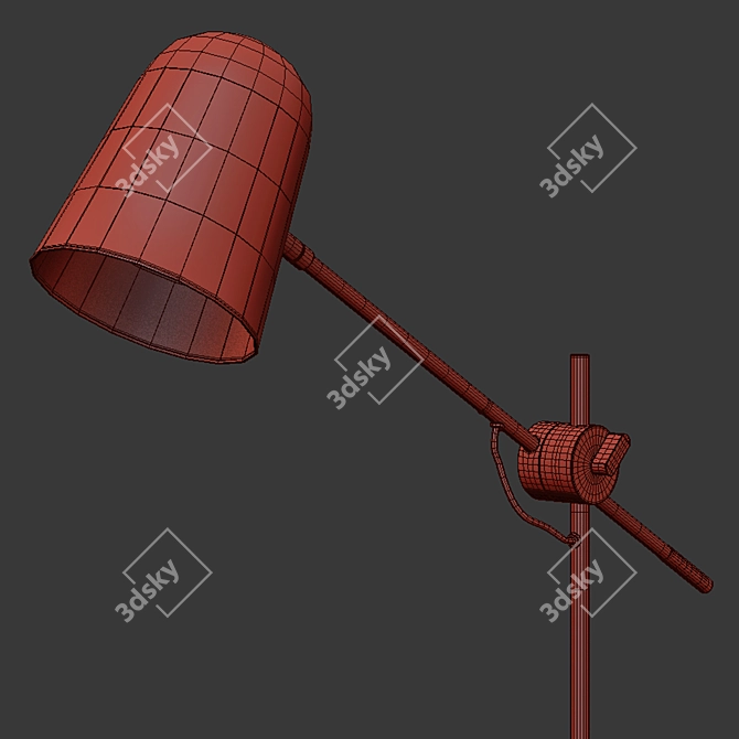 Bolia Bureau Floor Lamp - Sleek and Stylish Lighting 3D model image 5