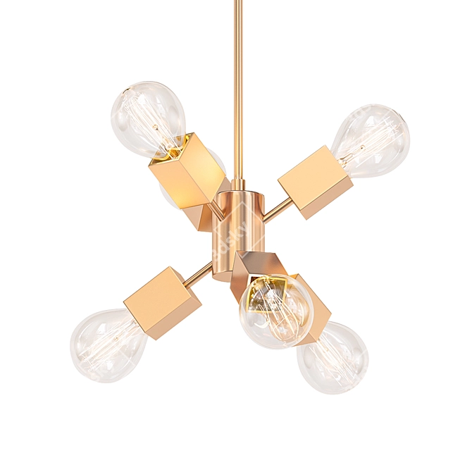 Kuzco Hexa 6-Light Sputnik Chandelier 3D model image 1