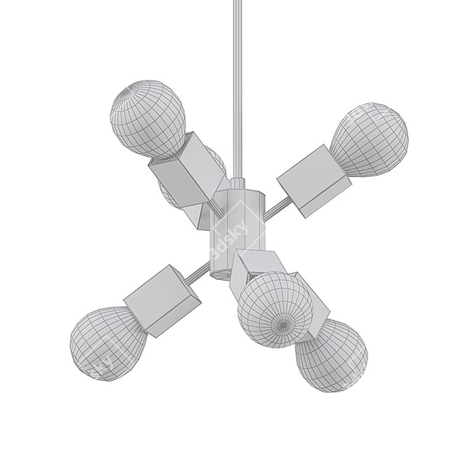 Kuzco Hexa 6-Light Sputnik Chandelier 3D model image 2