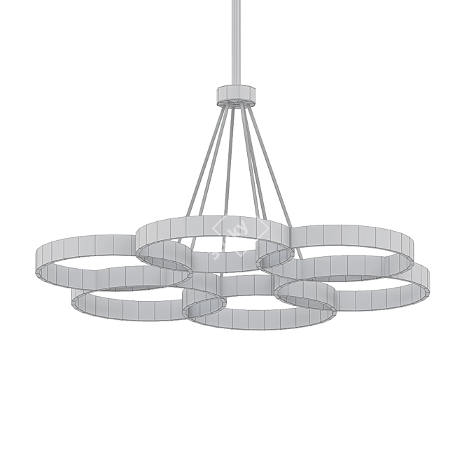 Sleek Maestro Chandelier 3D model image 2