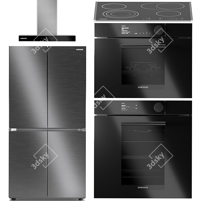 Samsung Kitchen Set: Cook, Bake, Refrigerate 3D model image 1