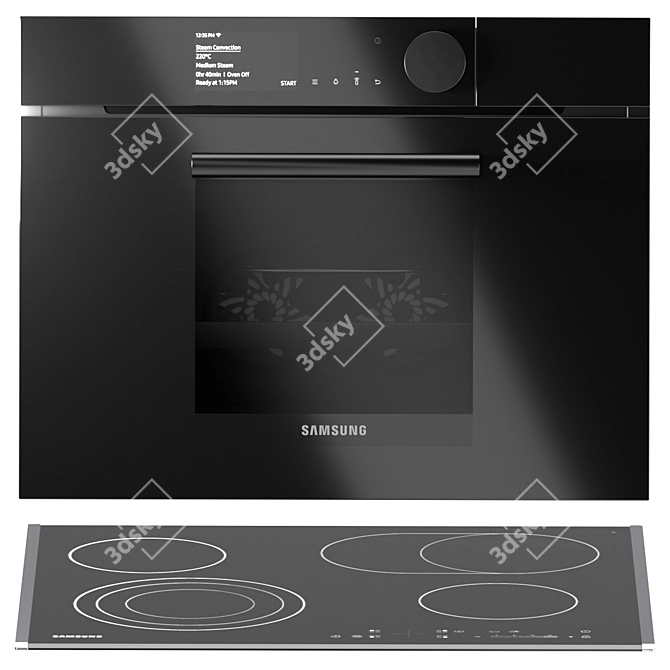 Samsung Kitchen Set: Cook, Bake, Refrigerate 3D model image 4