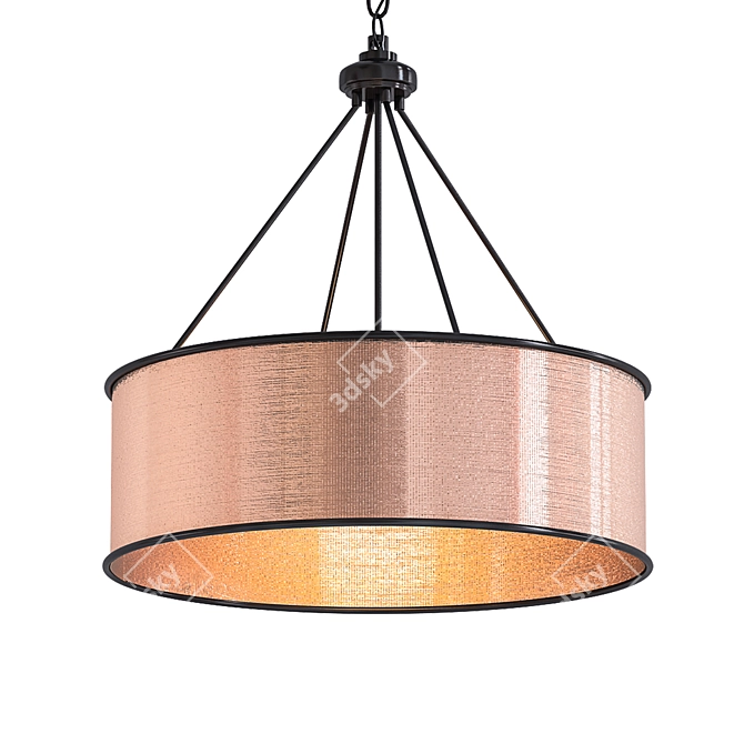 Bronze and Wood Finish Pendant 3D model image 1