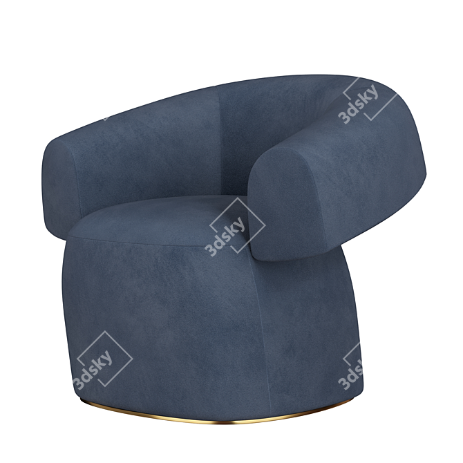 Elegant RUFF Armchair: Perfect Comfort Epitomized 3D model image 2