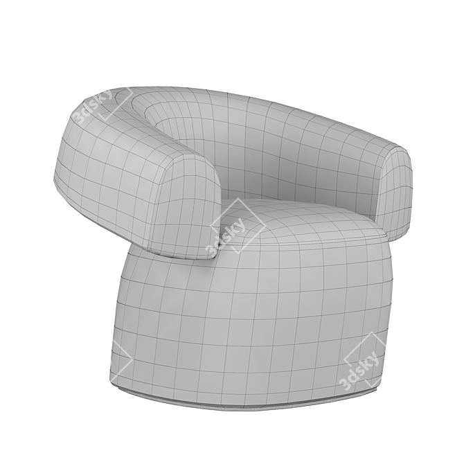 Elegant RUFF Armchair: Perfect Comfort Epitomized 3D model image 5