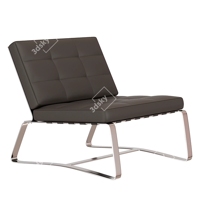 Luxurious Denaunay Quilt Armchair 3D model image 1