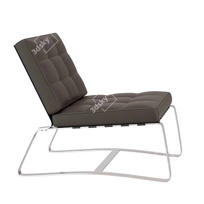 Luxurious Denaunay Quilt Armchair 3D model image 2