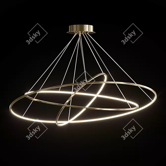 Elegant Newport 15203S Gold Pendant 3D model image 1