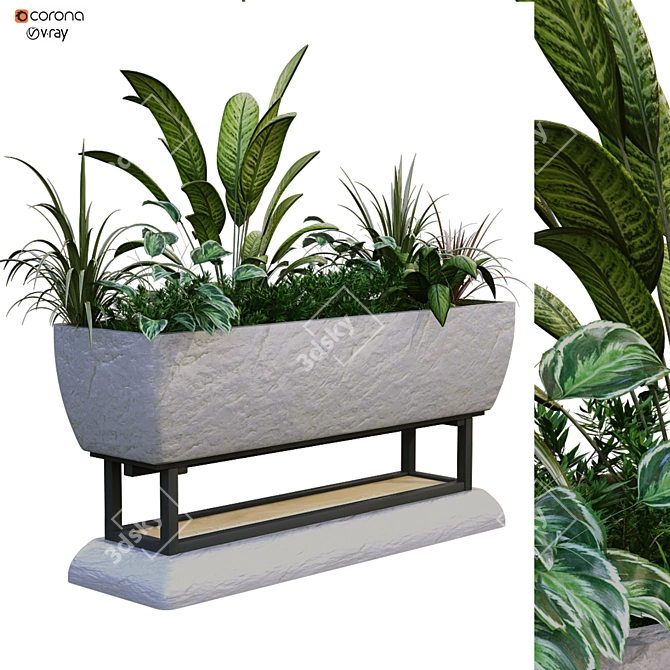 Lush Greenery Box Set 3D model image 1