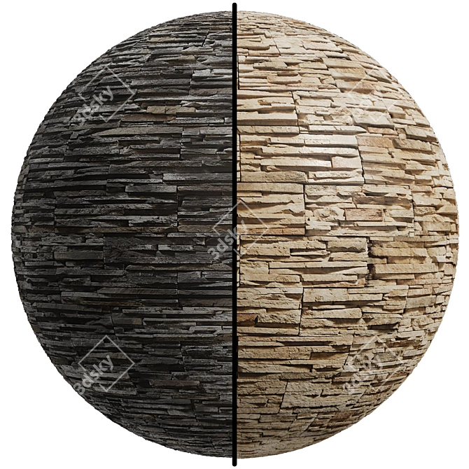 Vintage Stone Texture | PBR | 4K 3D model image 1