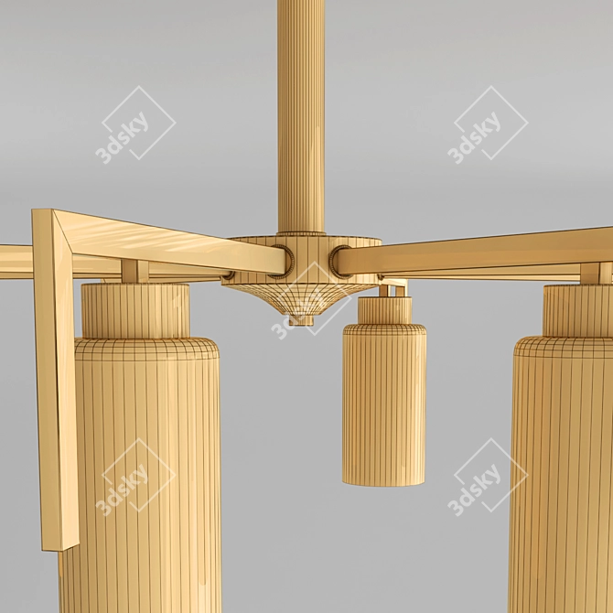 Industrial Loft Ceiling Chandelier 3D model image 3