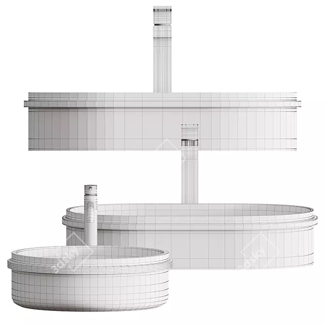 Rise Washbasin: Stylish and Evolutionary Design 3D model image 6