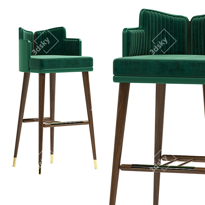 Elegant Mezzo Ervin Bar Chair 3D model image 1