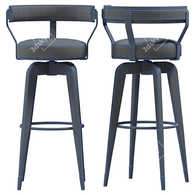 Mezzo Collection Bar Chair: Gilmore 3D model image 3