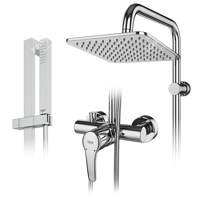 Title: Grohe & IDEAL Standard Faucets and Shower Systems 3D model image 3