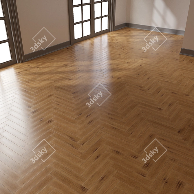 Herringbone Parquet | 4K PBR | 5 Color Options 3D model image 3