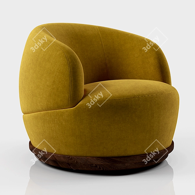 Orbit Armchair: Sleek and Stylish Seating 3D model image 1