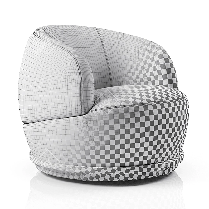 Orbit Armchair: Sleek and Stylish Seating 3D model image 6