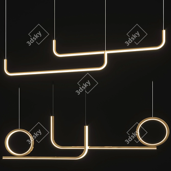 Elegant Sigrid LED Set - Illuminate in Style! 3D model image 2