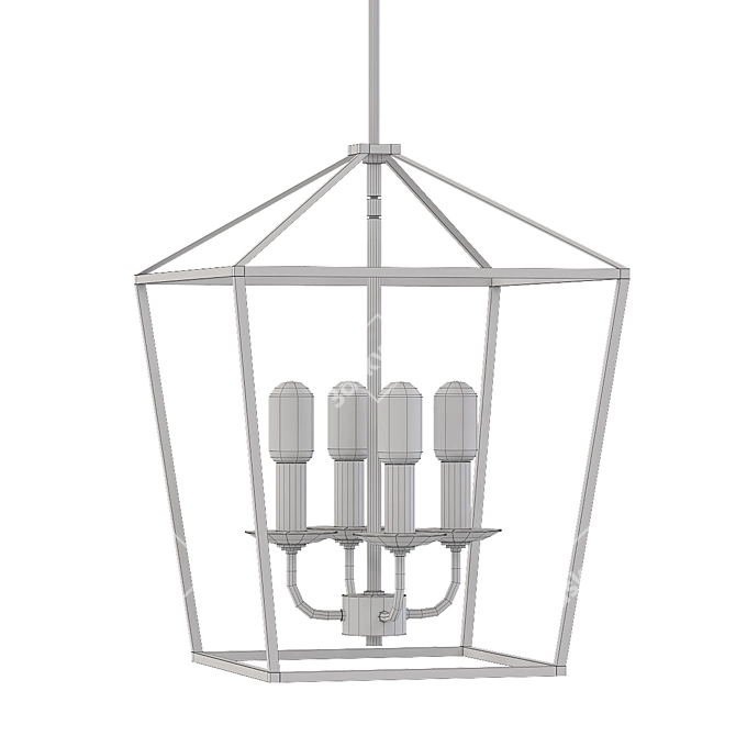 Nordic LED Light Fixture: Astra 3D model image 2