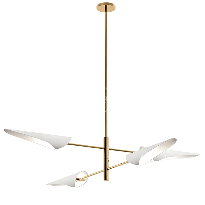 Modern Linear Chandelier | Cortina 3D model image 1