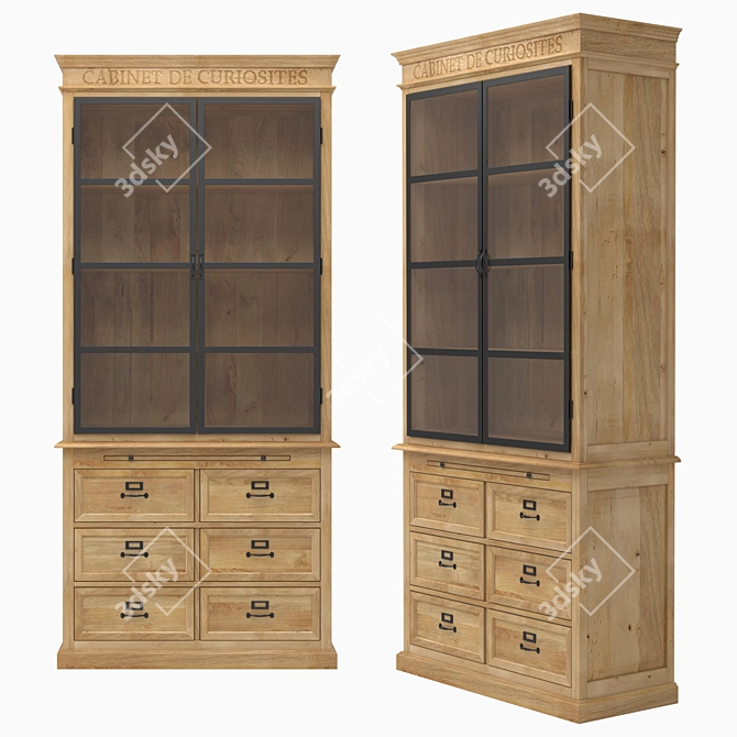 Academy Cabinet: Stylish Storage Solution 3D model image 1