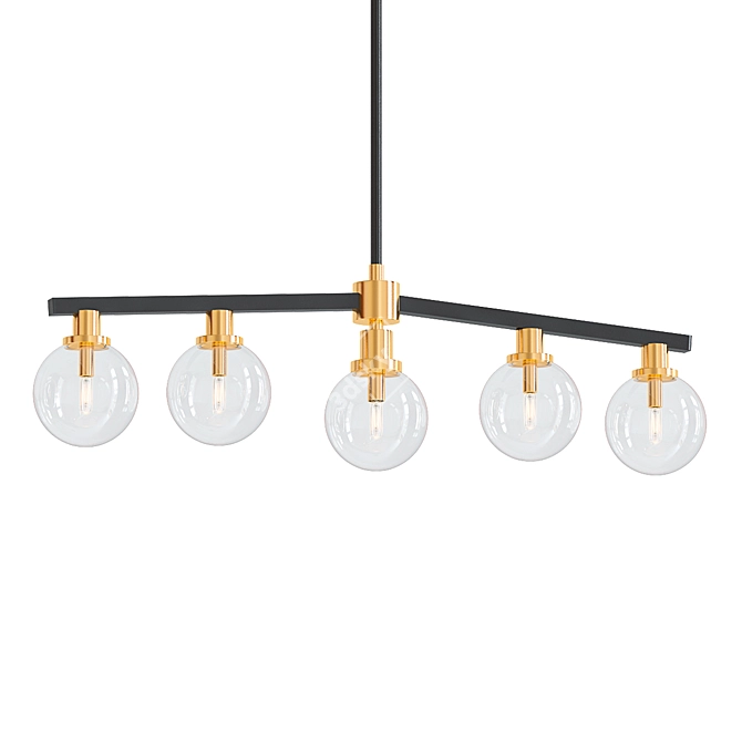 Zita 5-Light Modern Pendant 3D model image 1