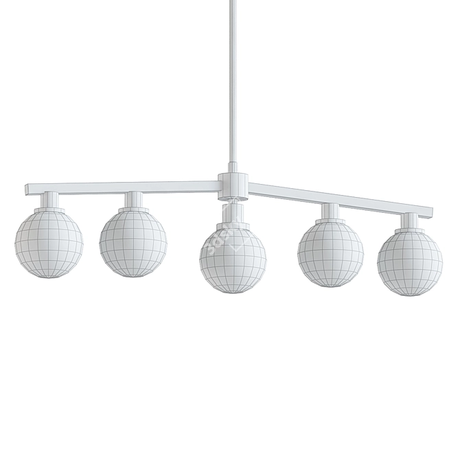 Zita 5-Light Modern Pendant 3D model image 2