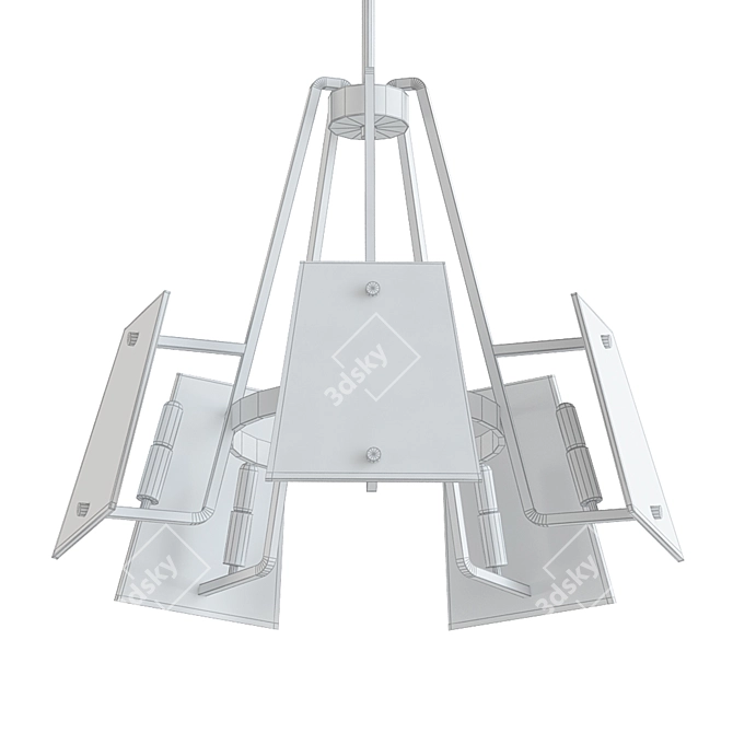 Contemporary Tioga Chandelier 3D model image 2