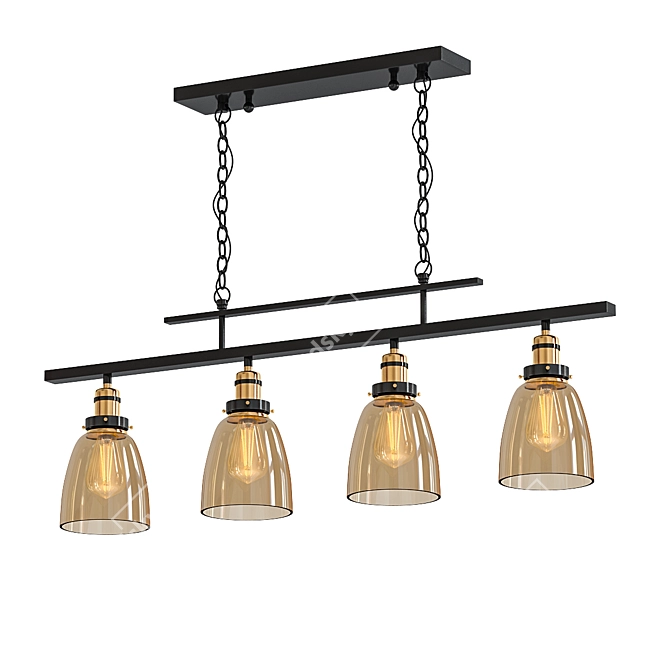 Trendy Casarez 4-Light Pendant 3D model image 1