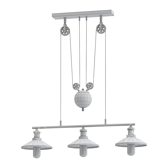 Modern Loft Pendant Light 3D model image 2