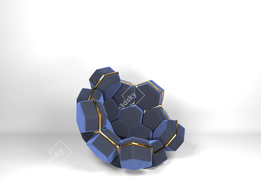 Quartz Azure Armchair: Innovative Design & Premium Comfort 3D model image 1