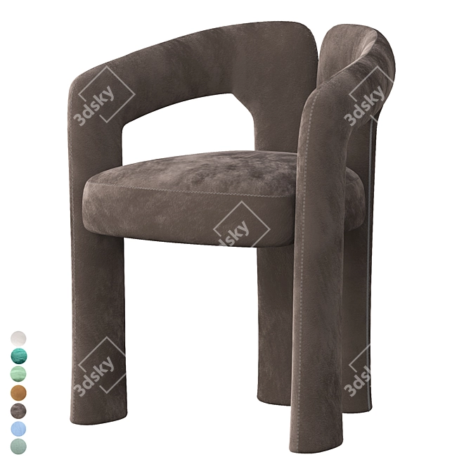 Modern Dudet Chair by Cassina: Stylish and Comfortable 3D model image 4