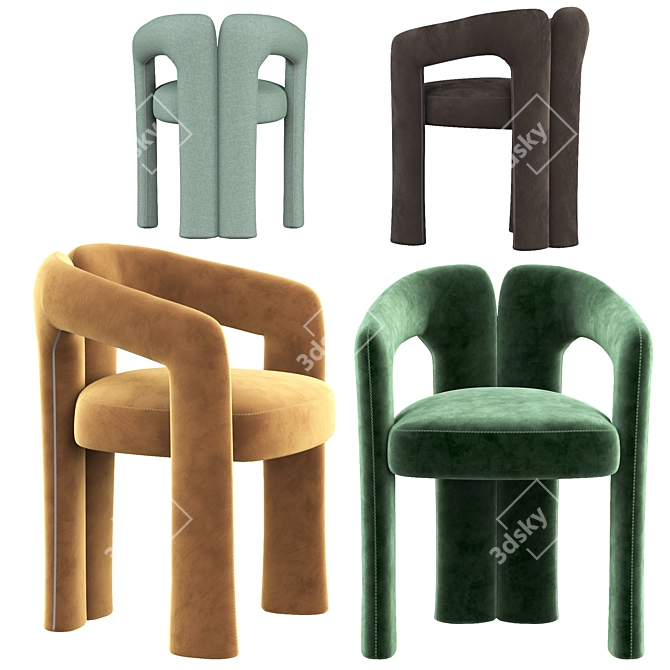 Modern Dudet Chair by Cassina: Stylish and Comfortable 3D model image 5