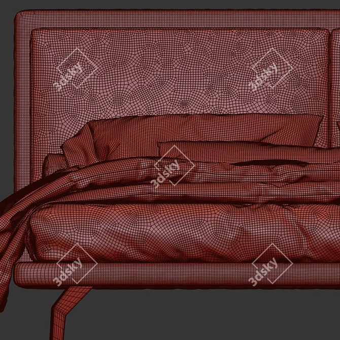 Elevate Restful Sleep with James Bed 3D model image 4