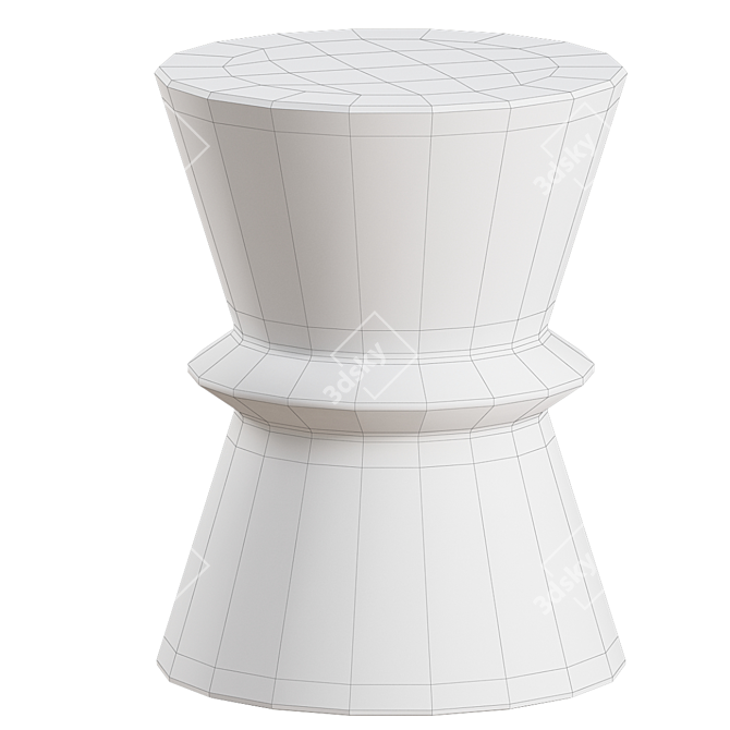 Modern Zip Garden Stool 3D model image 2