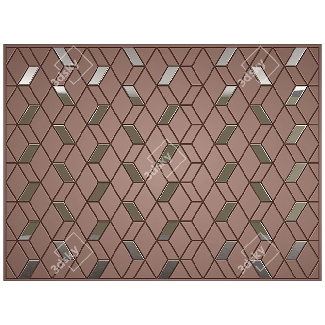 Elegant Decorative Wall Panels 3D model image 1