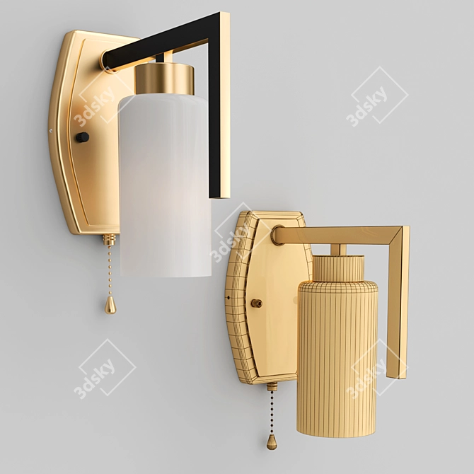 Loft-Style Wall Lamp 3D model image 2