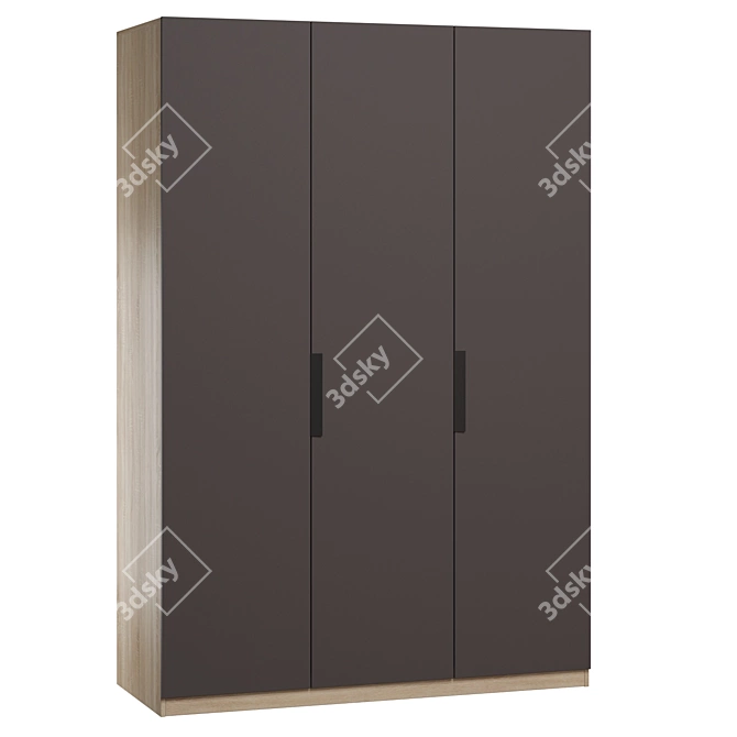 CAREN Wardrobe: Stylish and Spacious 3D model image 2